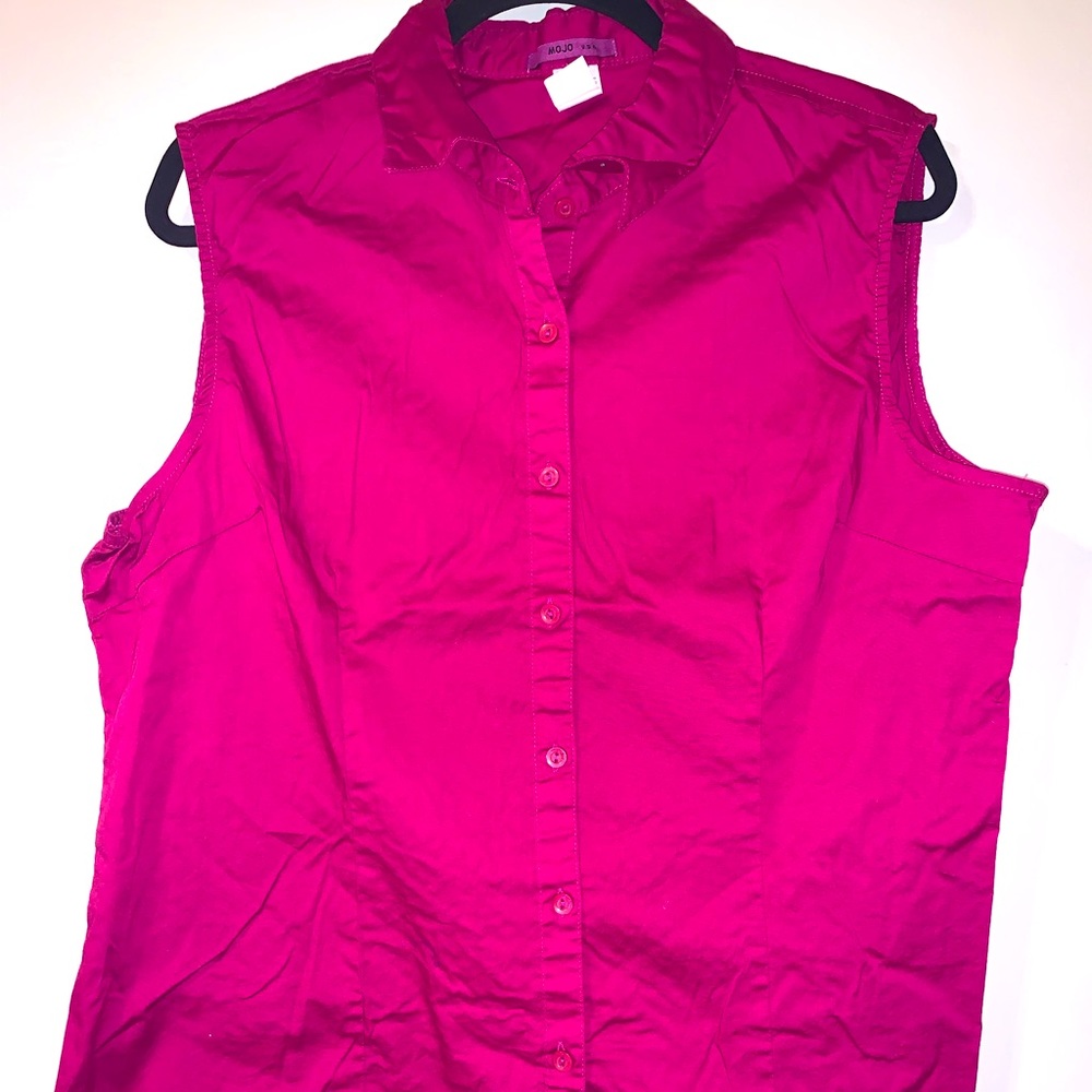 Amazon Basics 2x Mock Neck Button Down Shirt